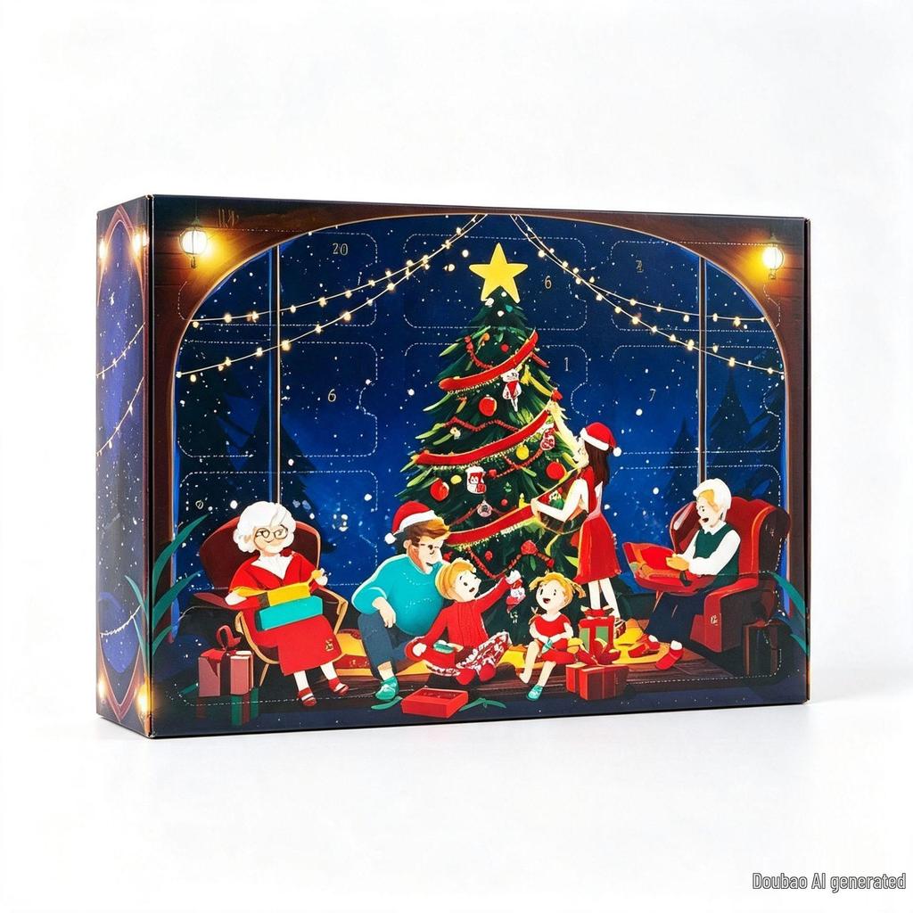 Autumn/Winter Mid-Calf Socks Halloween Countdown & Christmas Stocking Gift Box