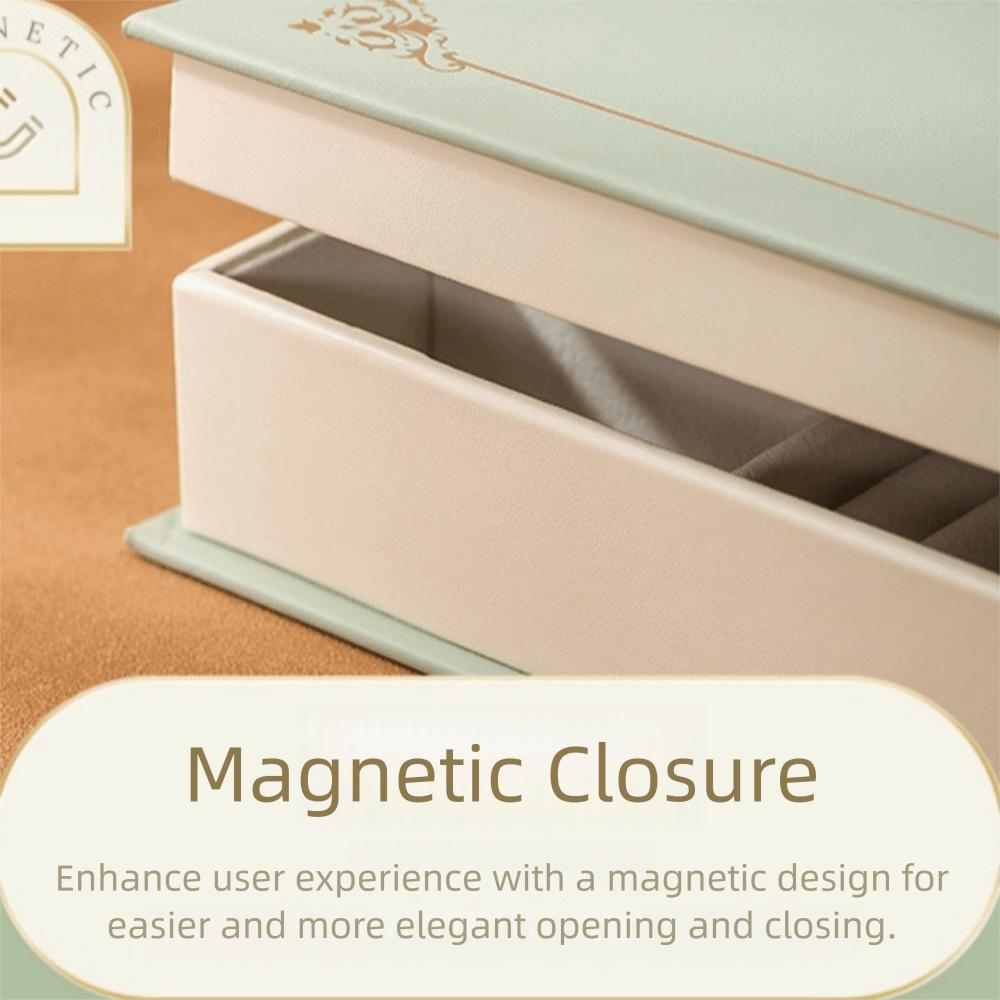 Storage PU Jewelry Book Packing Box Jewelry Collection Organizer High-end Jewelry Display Box  Gift