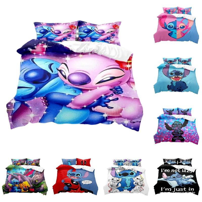 Stitch Series Digital Print Bedding Set Two Or Three Pieces Modern And Simple Style