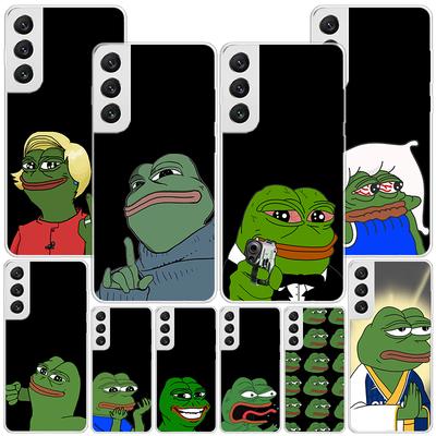 Cute Frogs Party Sad Pepe Phnoe Case for Samsung Galaxy S26 S25 Edge S23 S24 Ultra S22 Plus S21 S20 FE Unique Cover Soft Coque G