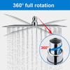 High Pressure Rainfall Stainless Steel Shower Head High Flow 8" 10" 12" Square Pressure Boosting Design Spa Bathroom Showerhead