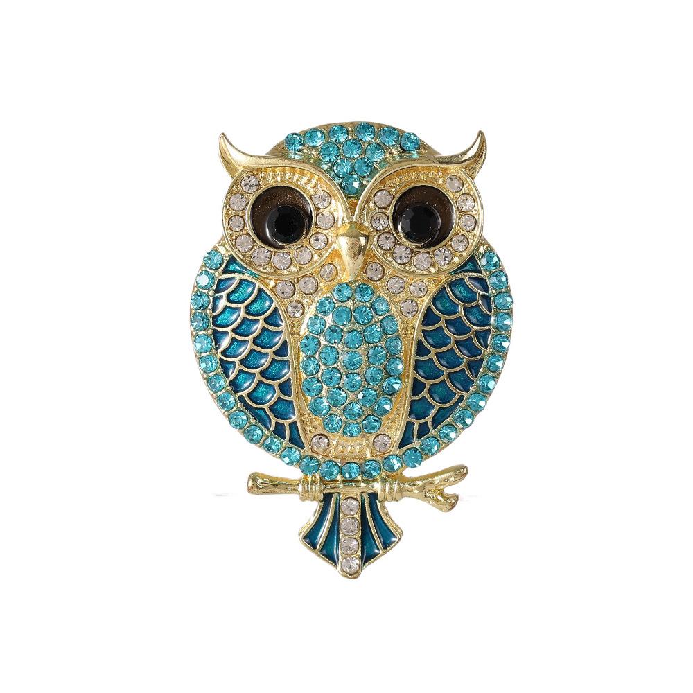 European and American New Cute Owl Animal Brooch, Versatile Decorative Fashion Corsage Brooch