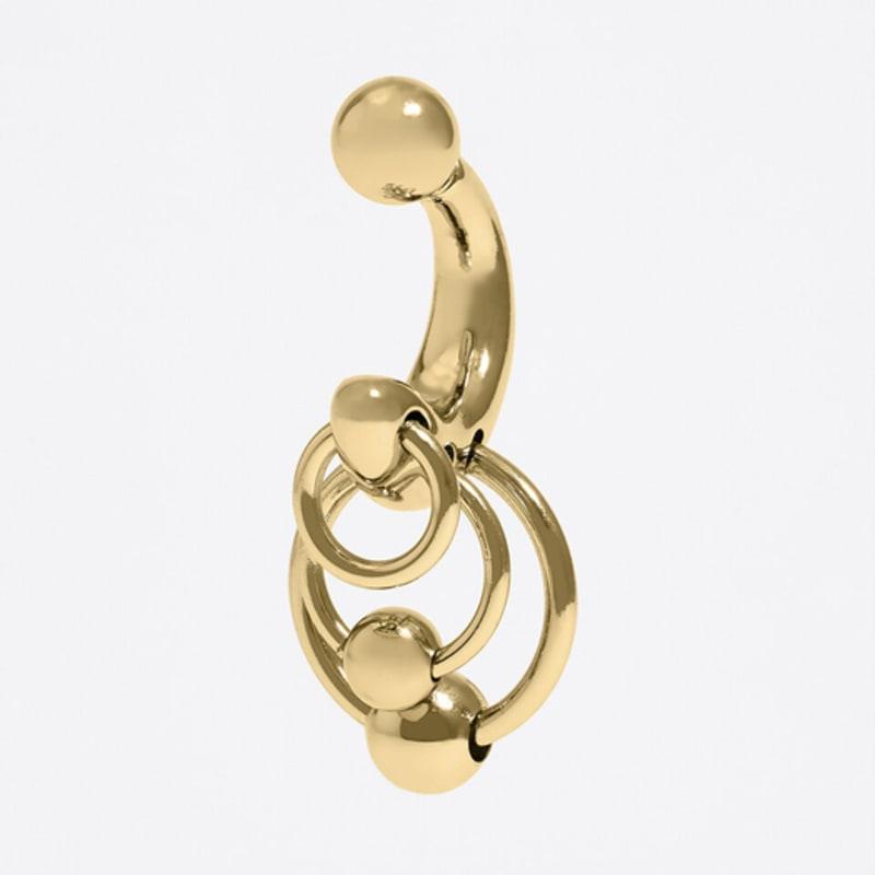 BIMBA Y LOLA [24SS] BIMBA Y LOLA Multi Ring Gold Hoop Ring B245AIW022GOF