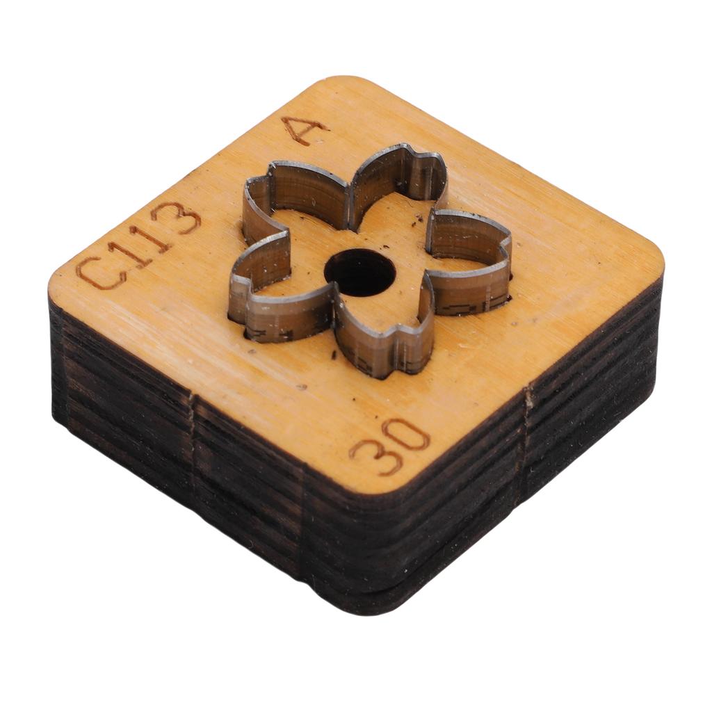 Wykrojnik do cięcia skóry w kształcie kwiatu   Drewno Stal węglowa Kształt kwiatu Forma do wycinania skóry do rzemiosła