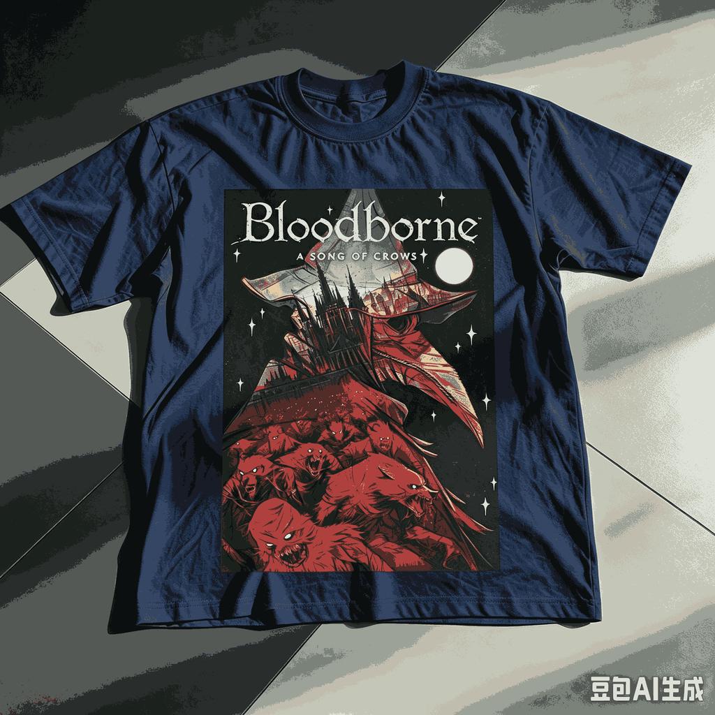 Blood Borne Anime Lover Tshirt Oversized Unisex Streetwear Trendy Cotton Print Tshirts For Unisex Unisex Fashion Breathable Soft