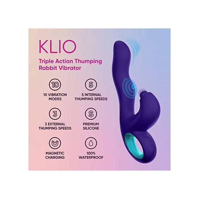 Vibromasseur Lapin - Femme Funn - Klio Dark - Violet - 12,7 cm