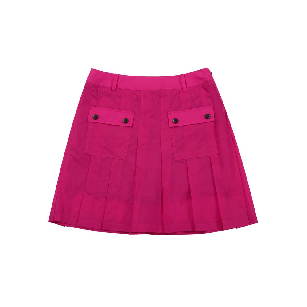 MARTINE GOLF Out Pocket Pleats Skirt_Deep Pink
