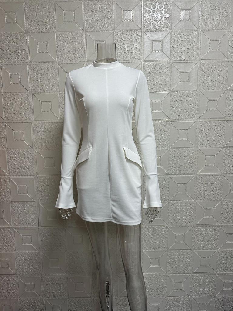 European and American Hip Skirt Temperament Elegant Slim Long-sleeved Dress Women's Casual Elegant Holiday Style