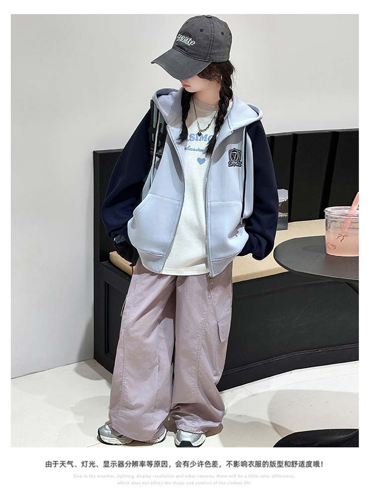 Girl's Super Beautiful Hooded Sweatshirt Cardigan Spring Outfit 2026 New Item, Chinese Children's Casual Jacket, Children's Korean Style Outfit