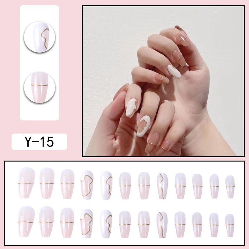 Reusable Press-On Nails With Cat Eye Effect Gradient Design Women Sweet Chic Style Wearable Nail Tips