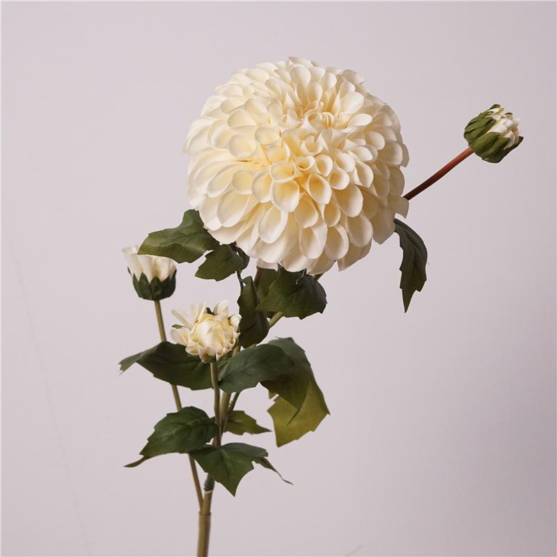 Autumn artificial flower coral dahlia lucky chrysanthemum wedding ornament home decoration silk flower