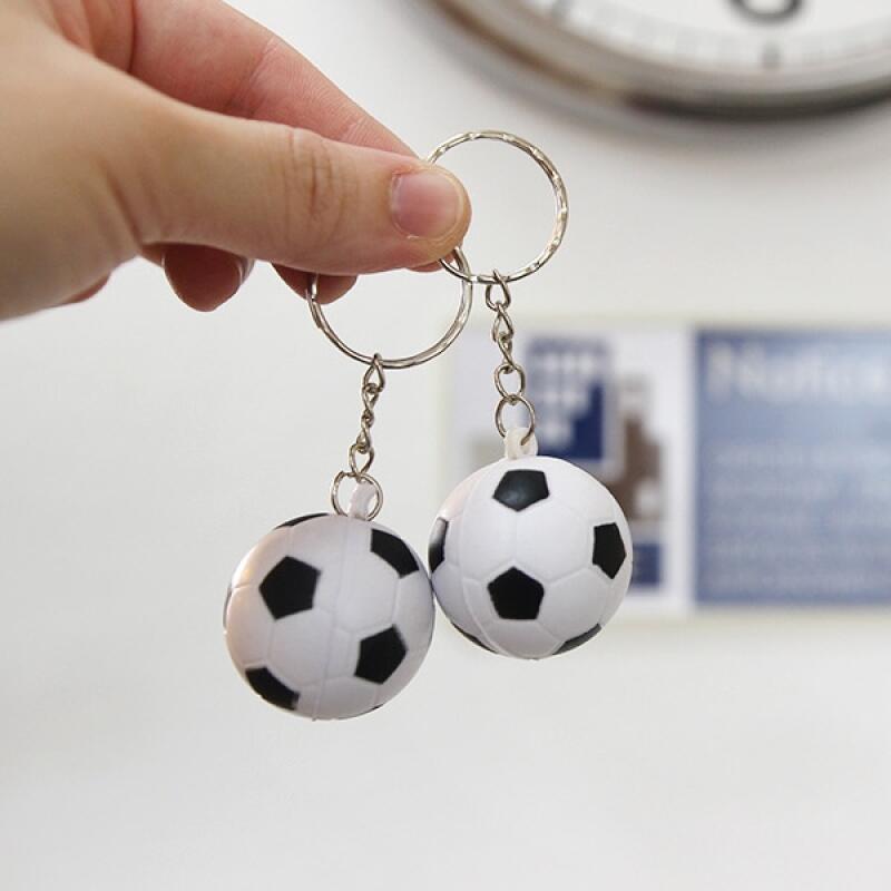 Sports Ball Keychains: Baseball, Soccer, Basketball, 3 Types