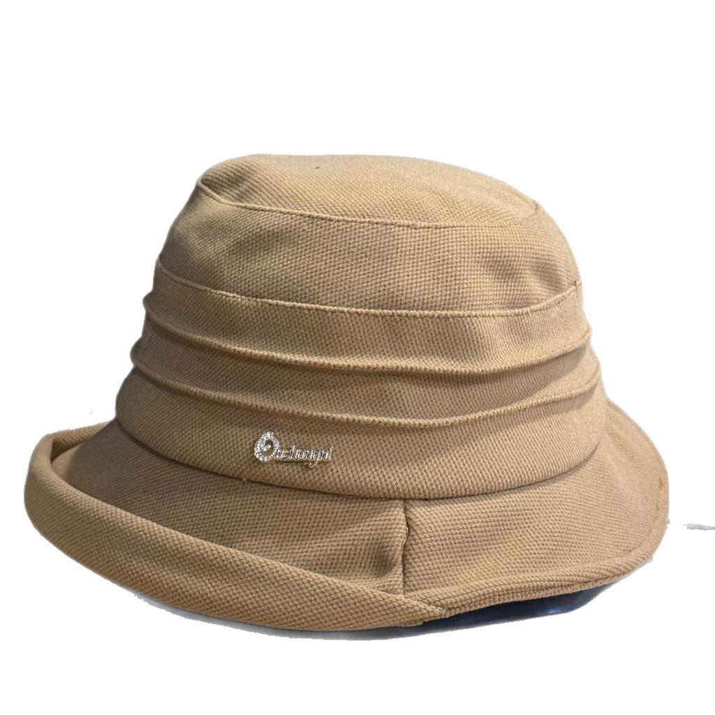 Fischerhut Damen Herbst und Winter Britischer Retro-Stil Mutterhut Modisch Große Krempe Gerollter Rand Zeigt Gesicht Kleine Beckenhut Trendy