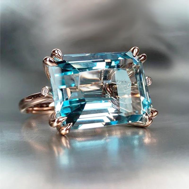 New, personalized fashion copper-plated zircon women's ring, European and American jewelry