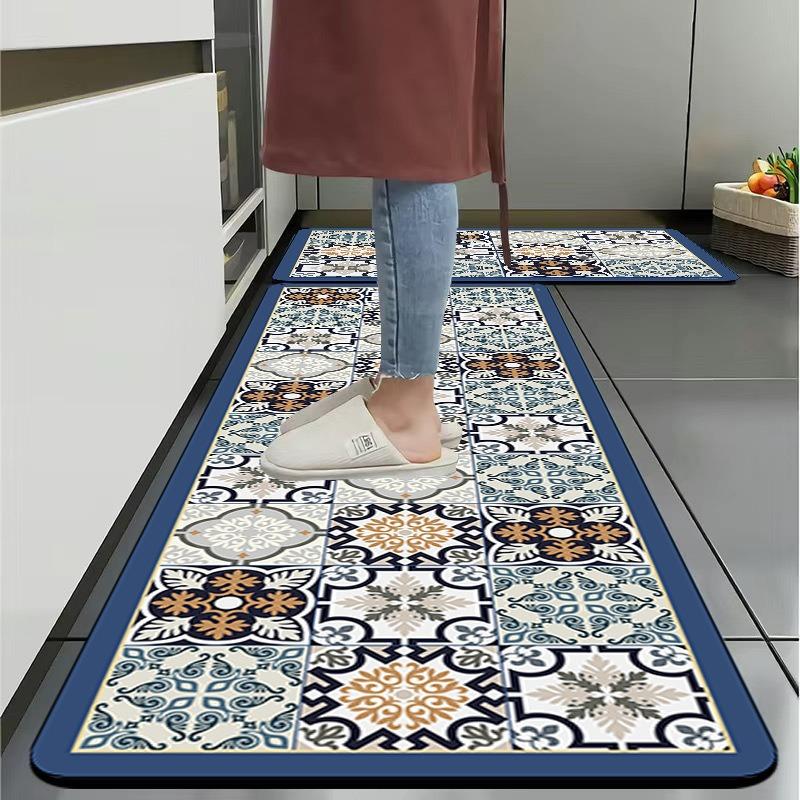 

Американский ретро коврик из диатомовой грязи для кухни и ванной комнаты, абсорбирующий, маслостойкий, нескользящий, легко чистящийся, износостойкий коврик для входной двери 40*60cm