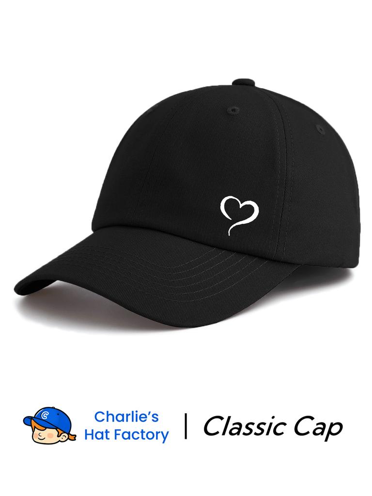 1 Piece Heart Print Baseball Cap, Classic Casual Stylish, Perfect Gift For Families And Friends
