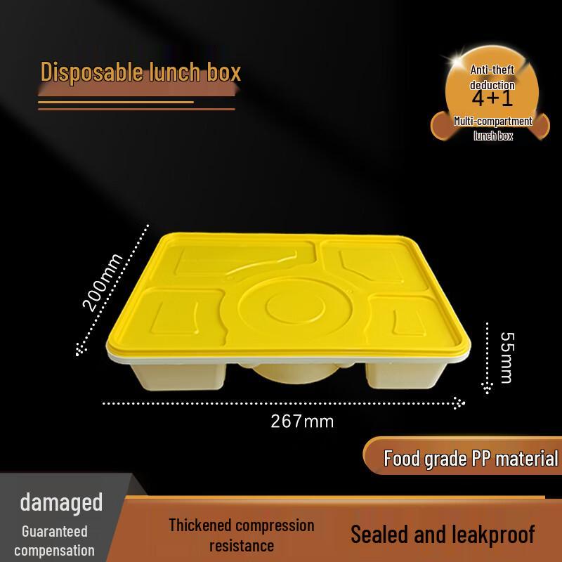Disposable Microwavable Food Container with Anti-Theft Buckle