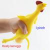 1pc Novelty Squeeze Chicken Keyring Toy Funny Antistress Chicken Laying Egg Surprise Squishy Toy for Kids Halloween Gadget
