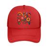 Colorful Floral Folk Art Home Decor  Mesh Baseball Cap Hip Hop
