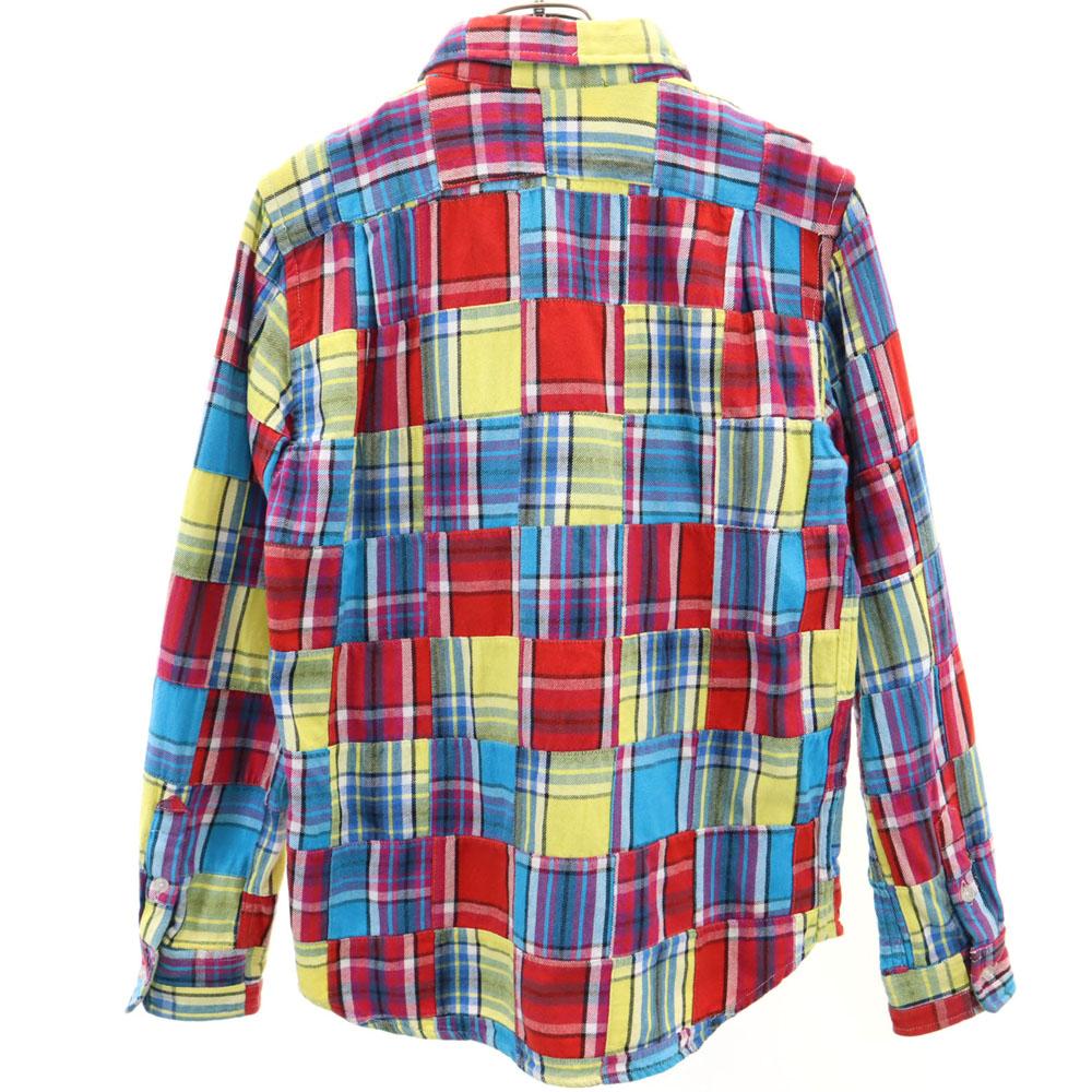 Stussy Check Pattern Long Sleeve Patchwork Shirt S Red Other Men's Used