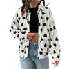 Autumn Winter Women Coat Casual Ladies Tops Fall/Winter Fashion Print Outerwear