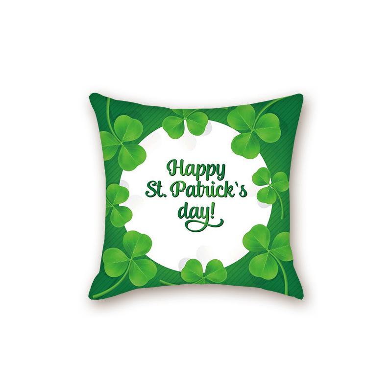 

New St. Patrick s Day Series Sofa Cushion Pillow Case Bedside Bedroom Backrest Pillow linen-45x45cm double-sided [without pillow core]