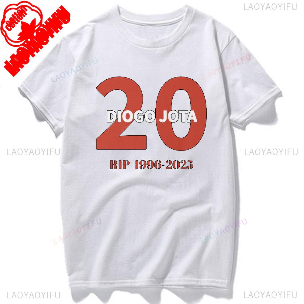 RIP Diogo Jota Tričko Odpočívej v pokoji Diogo Jota Trička Pocta fotbalové legendě Tričko 1996-2025 Pamětní tričko Dárek pro fanouška Bavlněná trička
