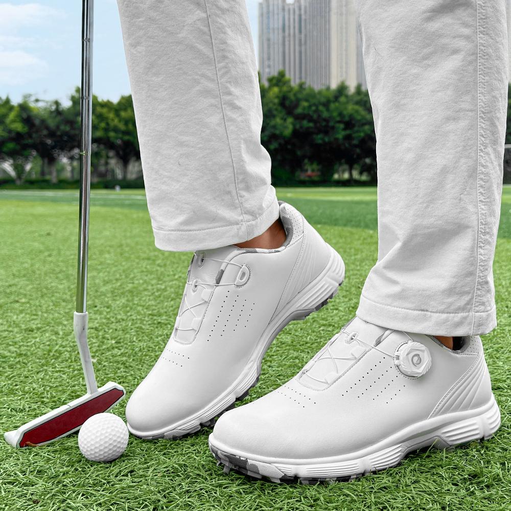 Luxury Golf Shoes for Men, Comfortable Outdoor Anti Slip Golf Training Sports Shoes for Men, Walking Shoes for Men