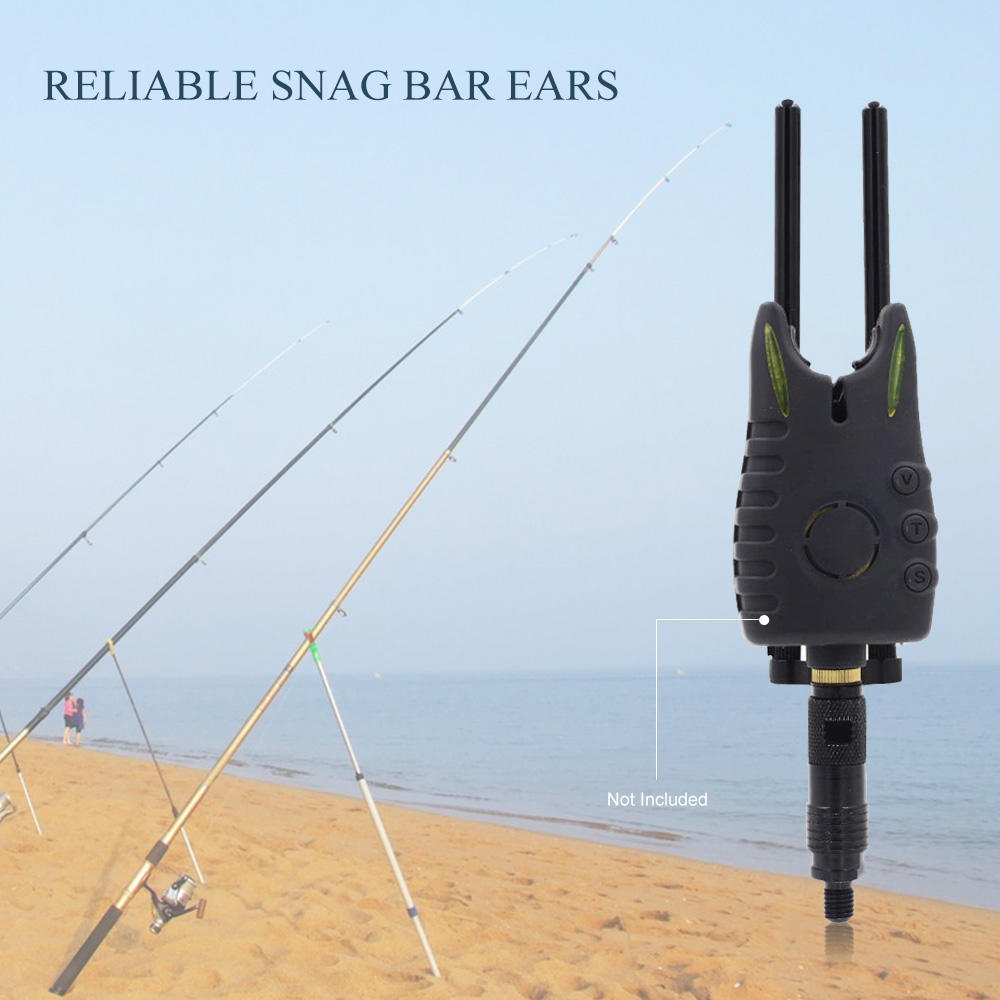 Windproof Snag Bar Ears Aluminum Alloy Windshield Carp Bite Alarm Fishing Tackle Black