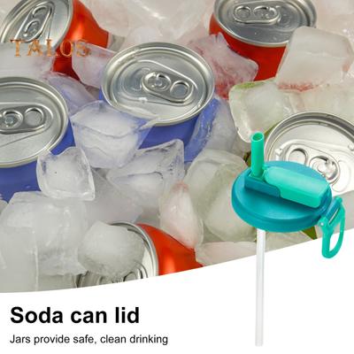 Soda Can Lids Portable Silicone Straws Can Covers BPA-Free Reusable Soda Can Marker Lids for Standard Beverage Cans Beer Juice Seltzer Multipurpose