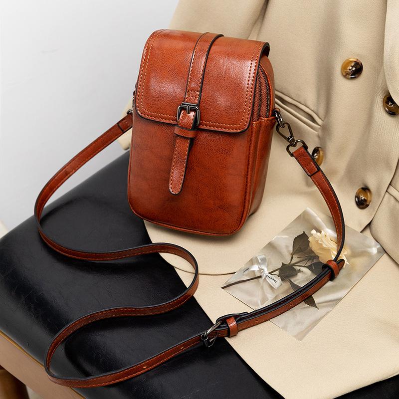 Neue vielseitige Mini-Handytasche für Frühling und Sommer, Retro, schlicht, modisch, Umhängetasche für Damen