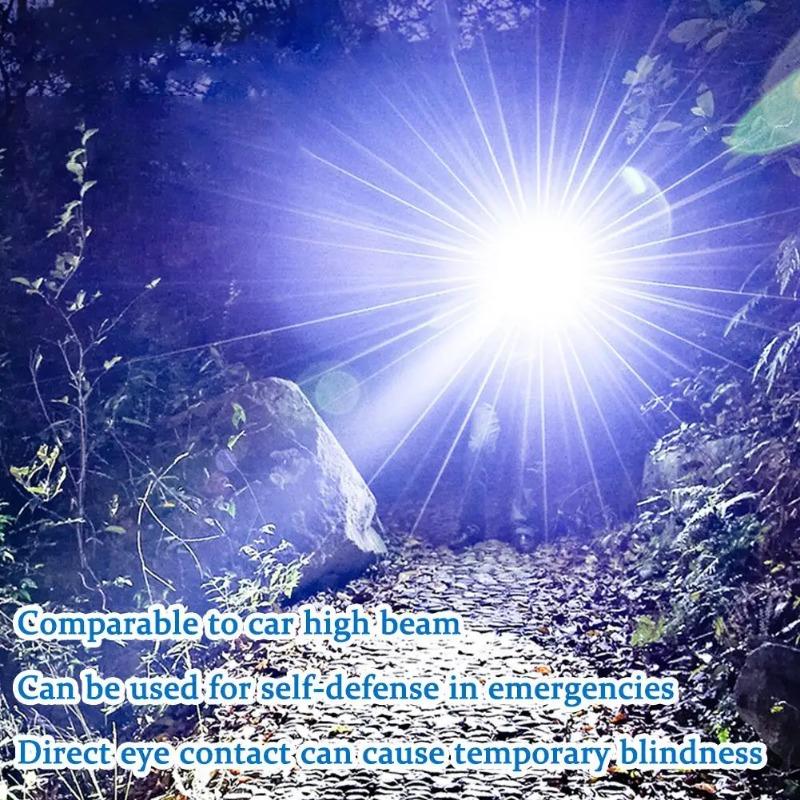 High Brightness Flashlight Rechargeable White Laser Ultra Bright Outdoor Long Range Handheld Searchlight Home LED Camping Light