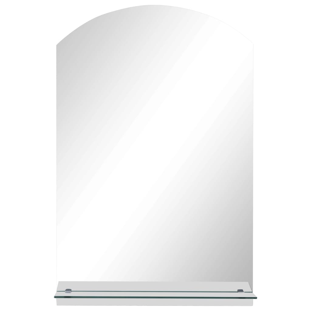 Wall Mirror with Shelf 40*60 cm Tempered Glass