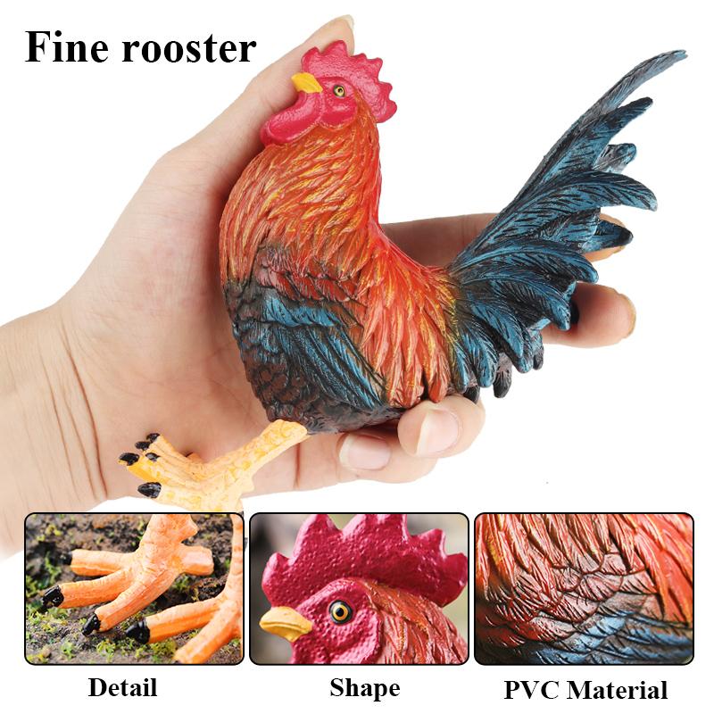 Oenux Niedliche Nutztiere Henne Truthahn Huhn Hahn Actionfigur Modell Figuren Geflügel Miniatur Pädagogisches PVC Kinderspielzeug