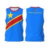 Demokratische Republik Kongo Flagge Basketball Sport Laufen Fitness Ärmelloses T-Shirt