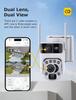 Cross-border UBOX-20X Dual Lens Solar Camera with 6MP Zoom, Remote HD, and Low Power Monitoring