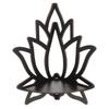 Good-1 PCS Lotus Corner Shelf Wooden Wall Mount Floating Shelf Black Wooden For Bedroom Book Room Decor