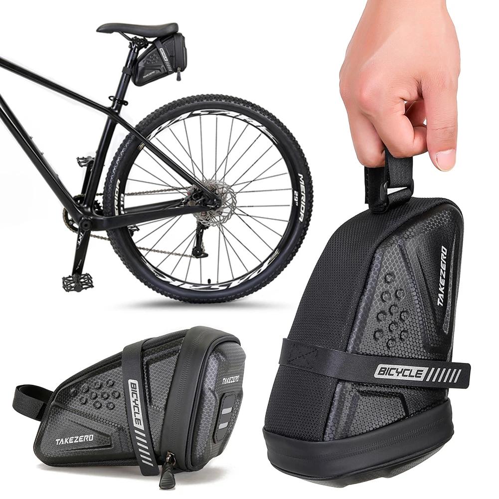 Portable Bike Tail Bag 1L Waterproof Pouch Reflective Bicycle Bag Cycling Fixture Tools Mountain Quick Release Tail Bag 0.8L
