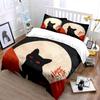 Black Cat Art Decor Trio Soft Comfortable Duvet Cover Bedding Set Included 1*Duvet Cover & 2*Pillowcases, Gift