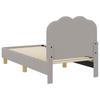 Kids Bed Frame with Headboard Light Grey 70 x 140 cm Boucle
