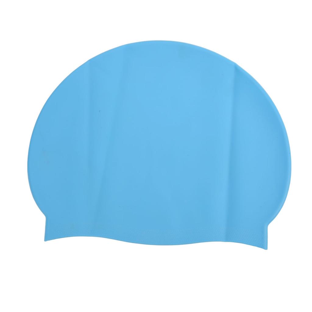 Cartoon Animal Kids Silicone Swimming Cap 3D Ear Protection Swim Cap for Short Long Hair Boys GirlsBlue Dinosaur