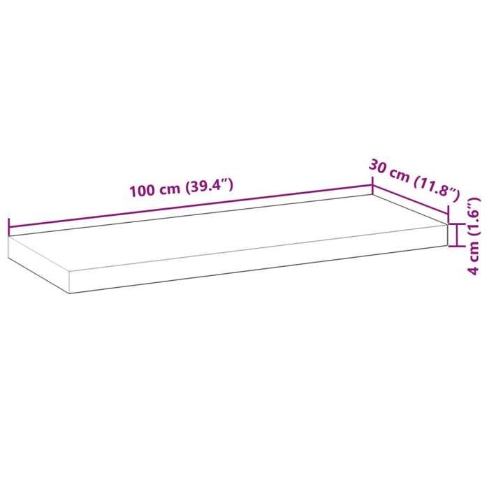 VidaXL Tabletop 100x30x4 Cm Rectangular Solid Acacia Wood, Replacement Tabletop, Tabletop 4008842