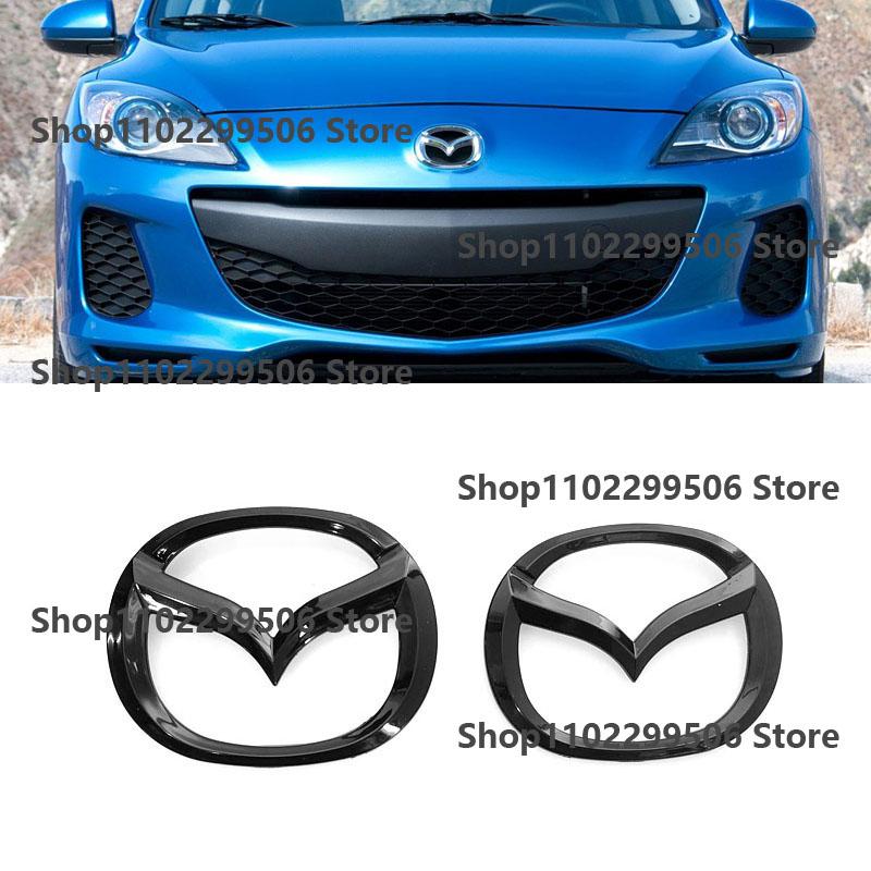 Plastic Car Front Trunk Emblem for Mazda 3 Logo Steering Wheel Badge 3D Body Replaced Sticker Rear Tail Refitting Decoration GF2