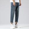Calça Jeans Simples Jovem Masculina Jeans Solta e Confortável Calça Reta Masculina