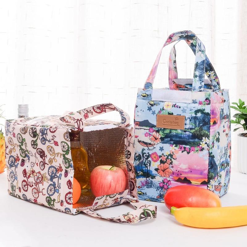 Women Casual Handbag Lunch Bag Portable Food Refrigerated Bag Heat Preservation Lunch Box Lunch Bags Insulation Bag