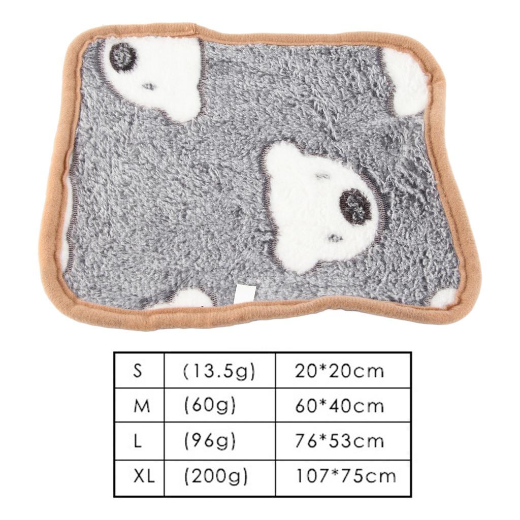 Milk Velvet Pet Warmer Pad Dog Cute Heating Pad Soft Comfortable Cat Warming Mat for Autumn Winter Grey Background