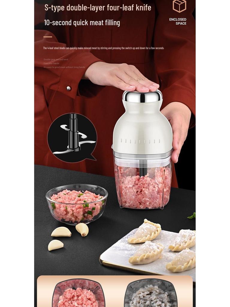 Portable Stainless Steel Multi-Functional Meat Grinder & Juicer Mini Food Processor