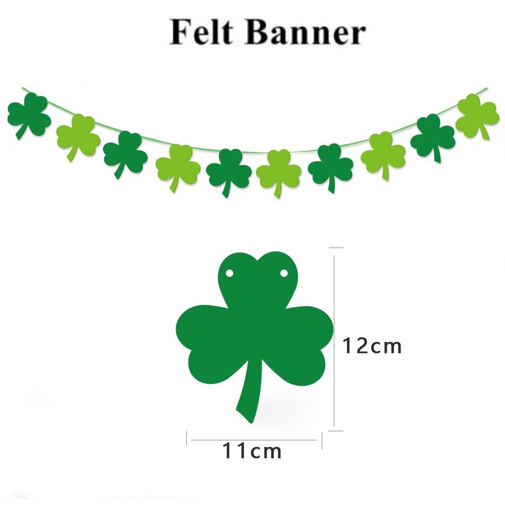 Day Stpatricks Lucky Letter Party Clover Flag Bar Ball Atmosphere Decoration