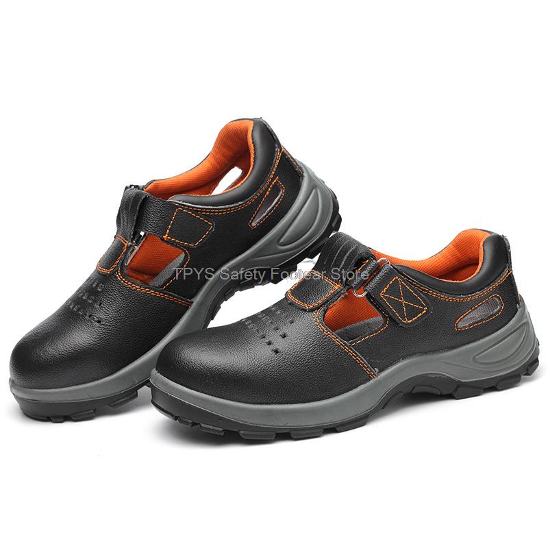 Fashion Safety Shoes Men Summer Breathable Work Shoes Steel Toe Puncture Proof Men's Sandals For Man Work Safety Boots Security Boots