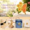 6Pcs Colorful Butterfly Pin Butterfly Shape Decor Badge Fashion Clothing Pin  Gift
